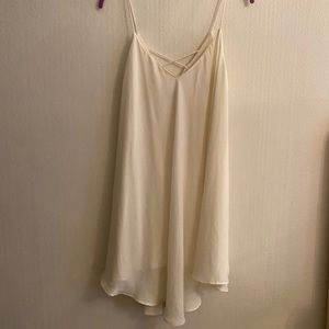 OFF WHITE CREAM REVOLVE SLIP DRESS
